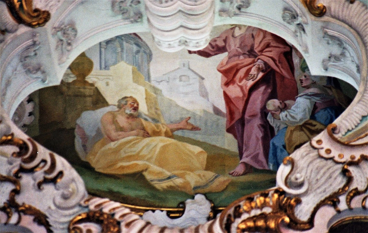 Affreschi della Wieskirche. Chiesa del Pellegrinaggio del Salvatore Flagellato - Steingaden 12